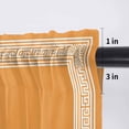 thumbnail image 5 of Orange Greek Key Valance Curtains for Kitchen/Living Room/Bathroom/Bedroom Window, Rod Pocket Small Topper Half Short Window Curtains Voile Sheer Scarf, White Greece Ancient Farmhouse Geo 60"x18", 5 of 8