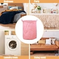 thumbnail image 7 of Leodye 1PCS Extra-large Collapsible Laundry Hamper with Handles Spacious Washable Home Dorm Nursery Clothes Toy Blanket Storage Bin -13.7x17.7in, 7 of 7