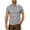 Grey, variant on Men's Classic Polo Shirt Short Sleeve Traditional Front Button Loose Fit Casual Summer Top