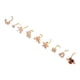 thumbnail image 2 of Juego de 9 piercings para la nariz Sincero, acero inoxidable dorado, forma de L, circonitas brillantes, 2 of 10