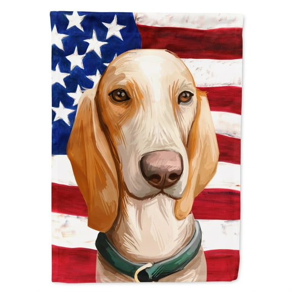 Carolines Treasures CK6658GF Porcelaine Dog American Garden Size outdoor-flags, Multicolor