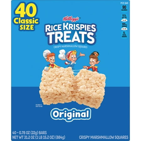 Rice Krispies Treats Original Chewy Crispy Marshmallow Squares (Pack of 18)