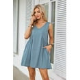 thumbnail image 6 of Eternatastic Womens Summer Casual Sleeveless Tank Dress V Neck Mini Dresses Beach Sundress with Pockets, 6 of 6