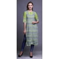 thumbnail image 2 of Bimba Kurti Droit Imprimé Décontracté Manches 3/4 Robe Longue Kurta pour Femmes, 2 of 6