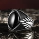 thumbnail image 1 of Anillo de piedra de ágata Natural ovalada grande Vintage para hombre, anillo de hormiga de circón rojo amarillo con incrustaciones Retro para mujer, anillo de boda, joyería turca Tan Jianjun unisex, 1 of 2