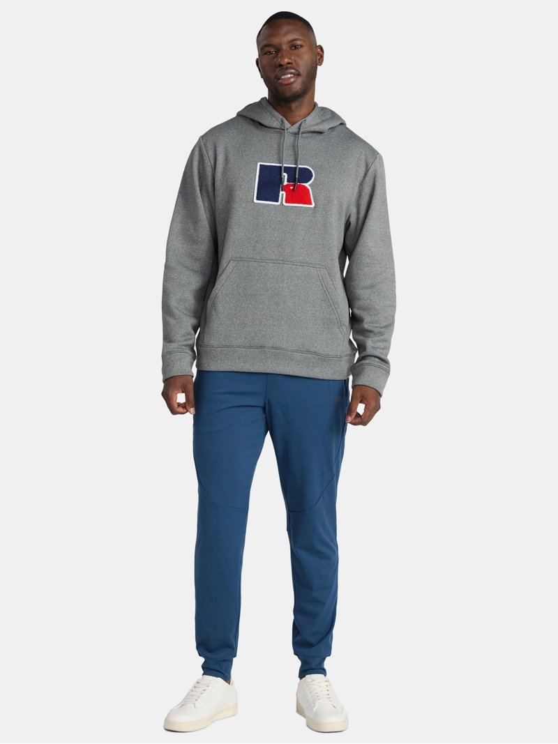 Russell Athletic Men's Pullover Hoodie with Flocked Logo Patch