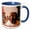Blue/White, variant on 3drose, Cavaliers on Red Brick Patio, Mr, 15oz Two-tone Red Mug