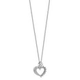 thumbnail image 2 of 925 Sterling Silver Necklace with Pendants Chain Heart Diamond 18 inch, 2 of 4