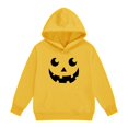 thumbnail image 4 of Girls Oversized Hoodies Halloween Pumpkin Graphic Hooded Sweatshirts Teen Kids Cute Funny Pullover Tops Cotton Casual Fashion Sweater, 4 of 6
