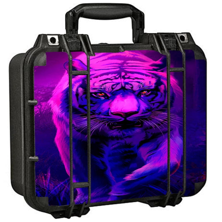 Skins Decals For Pelican 1400 Case Tiger Prowl Pink Purple Neon