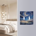 thumbnail image 5 of Haosy Light Switch Cover Plate 3 Gang Electrical Outlet Covers Flower Sea Starry Sky Decorate Wall Plate 4.56”x4.48”, 5 of 8