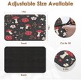 thumbnail image 6 of Coffee Mat for Countertops, Mushroom Red Floral Black Dish Drying Mat 2 Pcs for Kitchen Coffee Bar Accessories, Fit Under Coffee Maker Espresso Machine Dish Rack Hide Stain Rubber 12x19in, 6 of 6