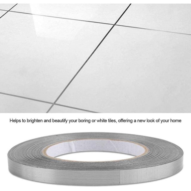 Adhesivo de costura de belleza para azulejos de cinta Mylar metalizada, adhesivo para suelo de 1 cm x 50 m (dorado) (q) ZefeiWu 8390605332739