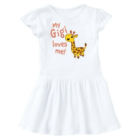 

Inktastic My Gigi Loves me- cute giraffe Gift Toddler Girl Dress