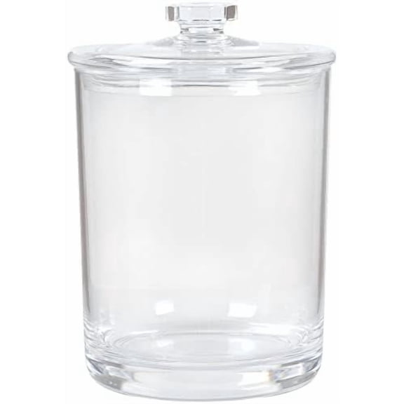 Acrylic Apothecary Jar with Lid, 60 Oz Storage Container for Bathroom, Kitchen and Office, 7.75" x 5"$$Home Decor, Kitchen, & Other