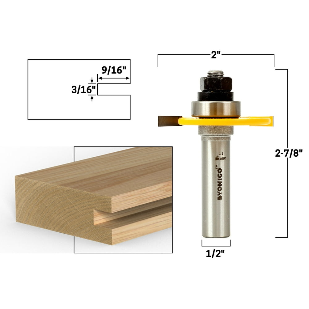 3/16" Slotting Cutter Router Bit 1/2" Shank Yonico 12105 Walmart