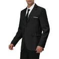 thumbnail image 2 of INSPIRE CHIC Men's Coat Slim Fit Blazer Single Breasted One Button Formal Coat XL Black, 2 of 4