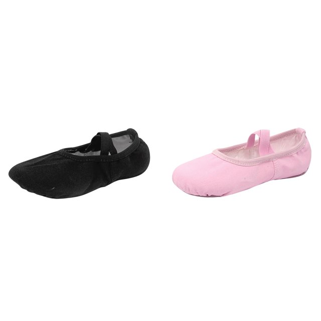 (Lot de 2) Kcodviy Chaussures pour Enfants Chaussures de Danse Chaussures d'Extérieur pour Enfants Chaussures Chaudes de Danse Ballet Performance Chaussure Enfant Chaussures d'Intérieur Yoga Danse 4 Chaussures pour Filles