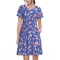 thumbnail image 1 of Easygdp Beautiful Koi Fish para Vestido Transpirable de Mujer, Vestido Suelto de Manga Corta con Pliegues y Bolsillos para el Verano, 1 of 6