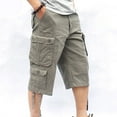 thumbnail image 5 of cllios Mens Cargo Capri Pants Relaxed Fit Multi Pockets Shorts Outdoor Tactical Cropped Pants Athletic Hiking Cargo Pants, 5 of 9