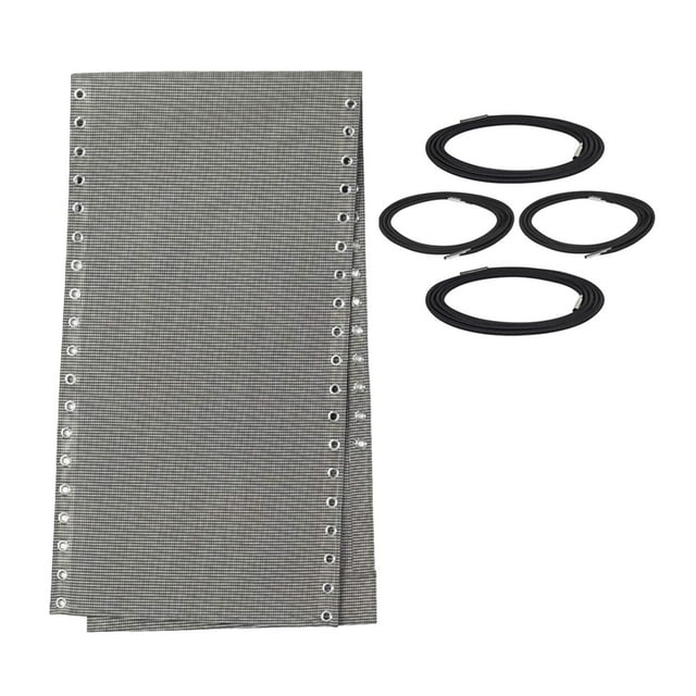 koolsoo Tissu de Remplacement Respirant Résistant à la Chaleur avec Cordon pour Patio Extérieur Blanc Gris