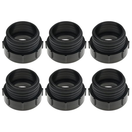 

6 Pcs IBC Tote Connector IBC Tank Container Fitting for Hose 2 inch Female Fine Thread to 2 inch Male Coarse Thread