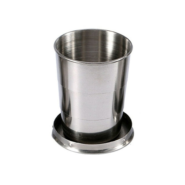 CAROOTU 1 Pcs Gobelets Rétractables en Acier Inoxydable pour Voyage en Plein Air Pliables Télescopiques