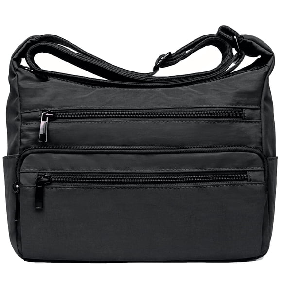 Bandolera VOLGANIK ROCK RFID de nylon para mujer, color negro