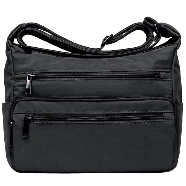 Bandolera VOLGANIK ROCK RFID de nylon para mujer, color negro