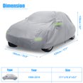 thumbnail image 6 of Unique Bargains Waterproof Car Cover 210Dpu Cover All Weather Full Car Cover with Door Zipper for Outdoor Windproof Sun Rain Protection Silver Tone for Volkswagen New Beetle 1998-2019, 6 of 7