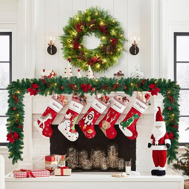 22-Inch Christmas Wreath For Front Door – Pinecone, Berry & Cypress Decor, Holiday Door Decoration