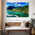 thumbnail image 3 of Elephant Stock Kualoa Coastal Landscape Wall Art - Horizontal Canvas Wall Art - Living Room Wall Decor - Beach Canvas - Green And Gray Decor - 51" x 34", 3 of 8
