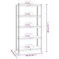 thumbnail image 4 of vidaXL 5-Layer Shelves 3 pcs Silver Steel&Engineered Wood, 4 of 5
