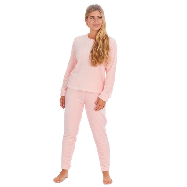 Forever Dreaming - Juego de Pijama Brillante de Franela para Mujer (Rosa)