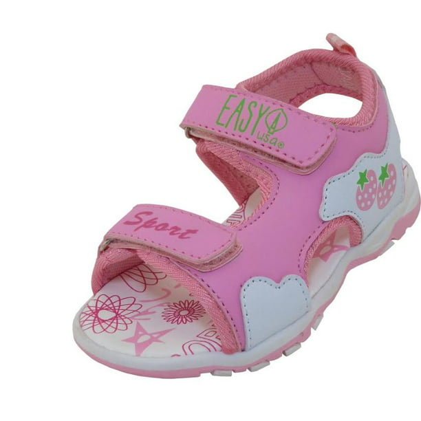 EUSA - Girls sandals Riverside Shoe for Outdoor Hiking and sports Girls shoe  with adjustable straps sizes 5 -10 Toddler, 9-13 little kid. With  STRAWBERRY Design - Walmart.com - Walmart.com