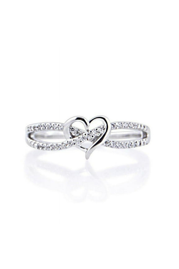 Clearance Sale! WEANT Womens 925 Sterling Silver Rings Initial Heart Rings Ladies Gift Jewelry Girls Rings Wedding Rings Silver C33