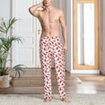 thumbnail image 2 of Logiee Red Birds Print Pajama Pants for Men,Men’s Pajama Bottoms,Mens PJ Pants with Pockets & Button Fly-XX-Large, 2 of 6