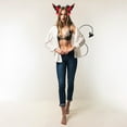 thumbnail image 4 of Dark Horn Headband and Tail Clip Set Halloween Accessory Animal Ears Headpiece Prop for Women Men, 4 of 6