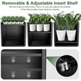 thumbnail image 4 of Sedeke Tall Metal Cube Planter for Outdoor Plants 20" L x 20" W x 20" H, Heavy Duty Steel Rectangular Planter Box with Removable Insert Shelf, Modern Décor for Outside, Indoor, Garden (Black), 4 of 7
