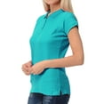 thumbnail image 2 of Basico Women Junior's Short Sleeve Slim Fit  Polo Shirt  100% Cotton, 2 of 4