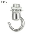 thumbnail image 3 of Uxcell Alloy Ceiling Hook 22mmx28mm for Ceiling Pendant Light Plate Chrome 2 Pack, 3 of 5