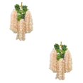 thumbnail image 4 of Ounissouiy 12 piezas de durabilidad duradera-vid de glicinia falsa para decoración champán de flores artificiales de glicinia champán 2Conjunto, 4 of 6