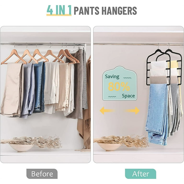Velvet Pants Hanger Space Saving Non-Slip Pants Hanger