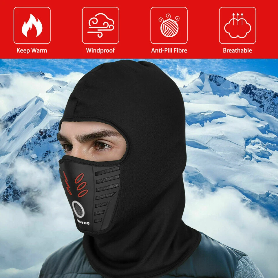 CIRCLE- 2Pack Winter Balaclava Fleece Face Mask Thermal Windproof Ski Hat For Men Women