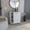 880#White,Engineered Wood, variant on Dining Kitchen Carts Wick Bar Cart with Integrated Wine Storage, Spacious Cabinet and Smooth Rollers,Kitchen Islands With Storage