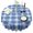 Blue And White, variant on Teal Gold Checkerboard Checkered Pattern Round Tablecloth 60"x60",Wrinkle Wipeable Table Cloth for Kitchen Dining Room Picnic Patio Party
