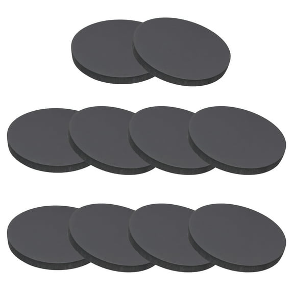 Rubber Solid Discs Washers 45mm OD x 4mm Thick Rubber Round Gasket Pad Bushings Spacer, Black 10 Pcs