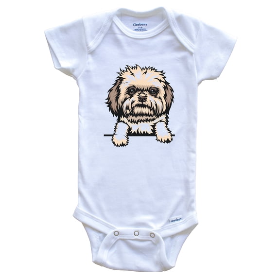 Bolonka Zwetna Dog Breed Cute Baby Bodysuit v2, 0-3 months white