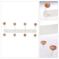 thumbnail image 3 of REGALWOVEN 1 Pcs Coat Rack Wall Mount, Metal Wood Coat Hook, Hat Rack, Wall Hooks for Hanging with 8 Hooks for Entryway, Bathroom, Bedroom White, 3 of 7