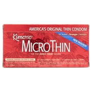 Kimono Micro Thin Lubricated Latex Condoms - 12 ct